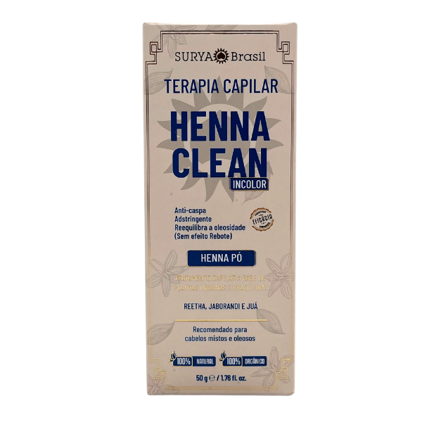 HENNA PO CLEAN INCOLOR TERAPIA CAPILAR SURYA BRASIL 50G