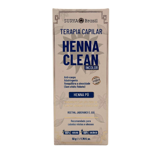 HENNA PO CLEAN INCOLOR TERAPIA CAPILAR SURYA BRASIL 50G