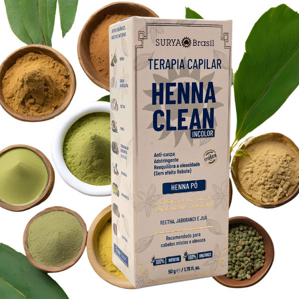 HENNA PO CLEAN INCOLOR TERAPIA CAPILAR SURYA BRASIL 50G
